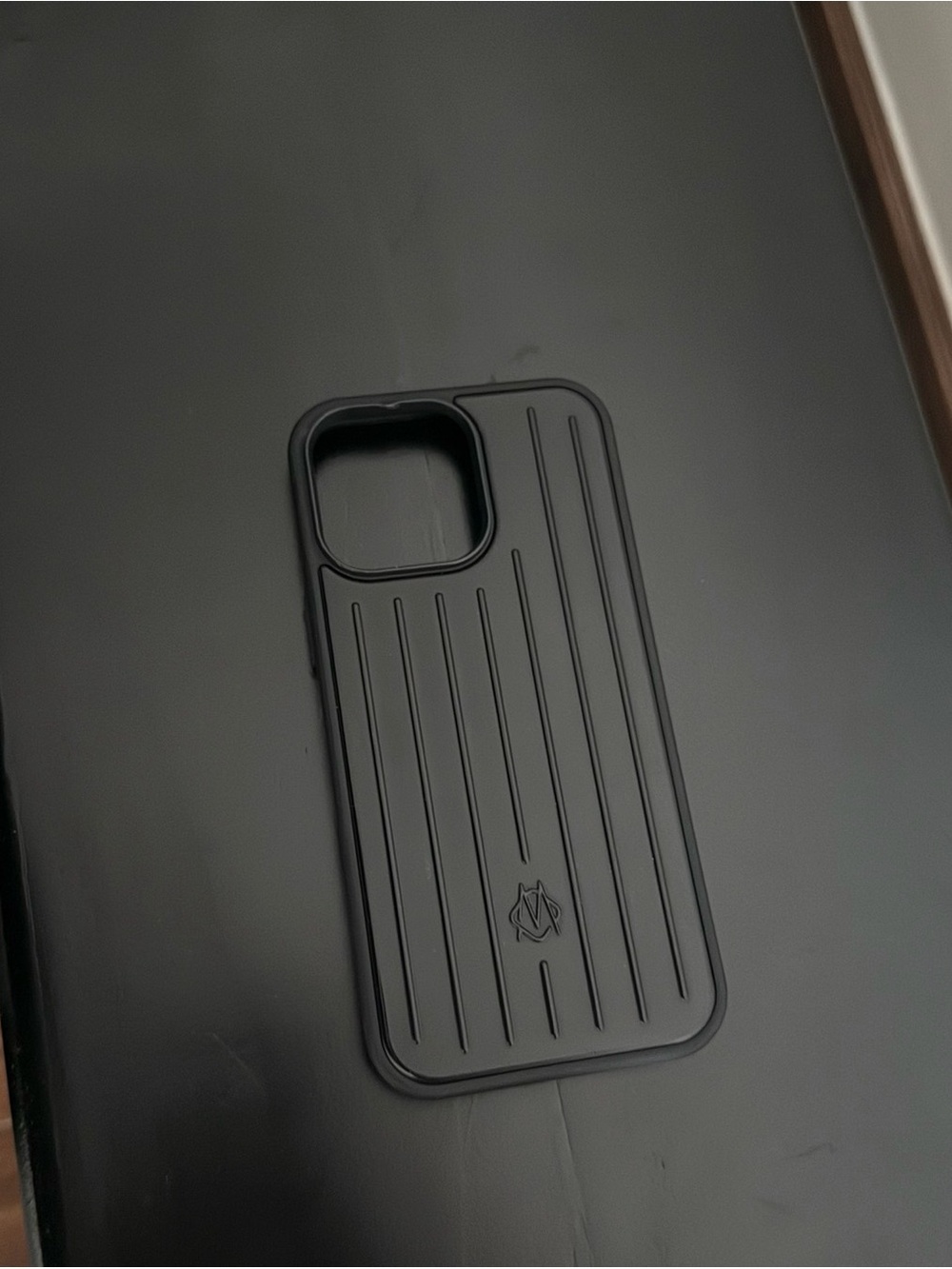 Nordstrom Matte Black Ribbed Silicone Phone Case